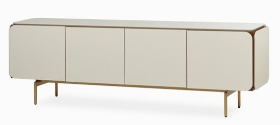 Тумба под ТВ Norrby 183х61 цвет белый/золотистый