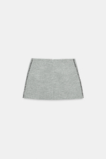 Фактурная мини-юбка с бахромой — ZARA