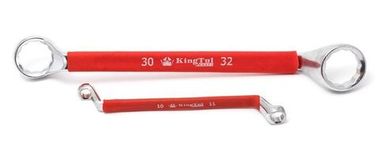 Ключ накидной, отогнутый на 75град. в прорезиненной оплетке 20х22мм KingTul kraft KT-202022k