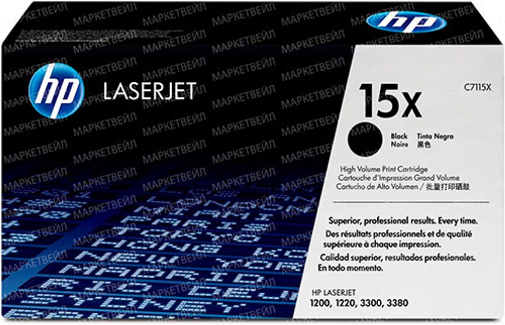 Картридж HP 15X (C7115X) для LaserJet 1220/1005W/3300/LBP 558i (3.5K)