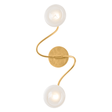 Corbett Demetrius Wall Sconce, 23 cm, Vintage Gold Leaf