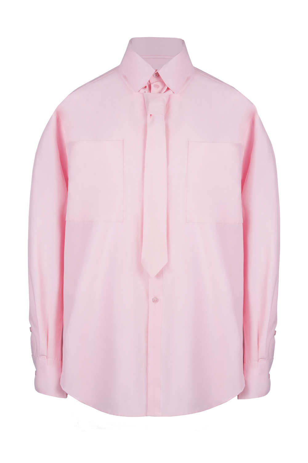 «Evi’s shirt» Базовая рубашка из плотного хлопка с галстуком.