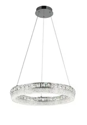 Люстра подвесная светодиодная Rilon 3453/500 CHROME, 70 Вт, хромированная