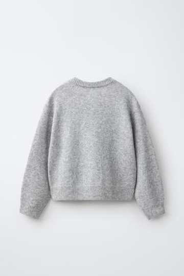 ZARA ОДНОТОННЫЙ КАРДИГАН, СВЕТЛО-СЕРЫЙ
