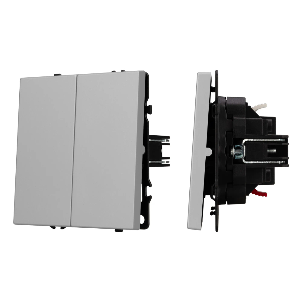 Механизм выключателя двухклавишный проходной SWT-NOBE-MKP2-SFPL-IS (230V, 10A) (Arlight, -) 059423