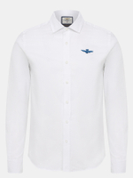 Рубашка муж. AERONAUTICA 1219 белая лого голубым
