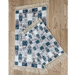 Набор ковриков ДЕКОРАТИВ (DECORATIVE) с рисунком и бахромой 55*85+45*55 6592-2