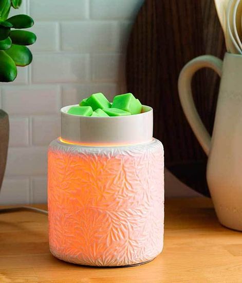 Аромасветильник настольный Ботаника белый Botanical Illumination, Candle Warmers