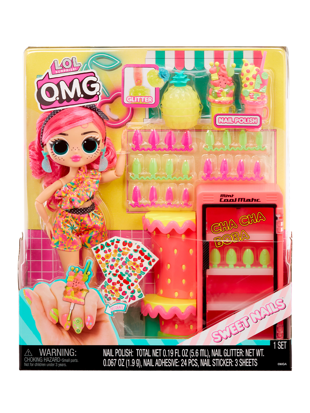 Кукла ЛОЛ Сюрпрайз ОМГ магазин сладких фруктовых ногтей 503842EUC | LOL Surprise OMG Sweet Nails Pinky Fruit Shop 5+