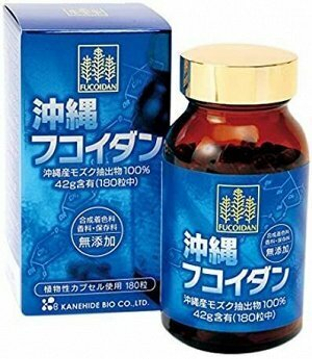 KANEHIDE Bio Fucoidan - экстракт модзуку из Окинавы  (фукоидан) в капсулах, на 60-30 дней.