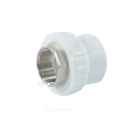 Муфта PP-R комбинированная под ключ белая Дн 90х3" ВР VALFEX 10134090