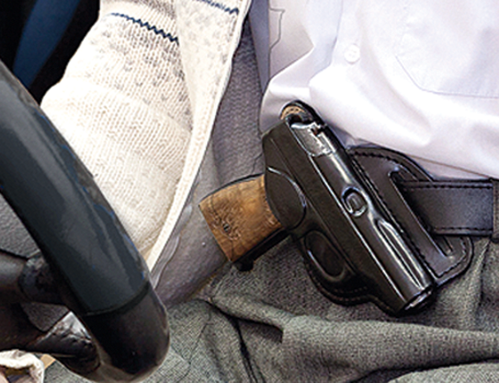 Кобура поясная мод. D Glock-19 / кожа / черный