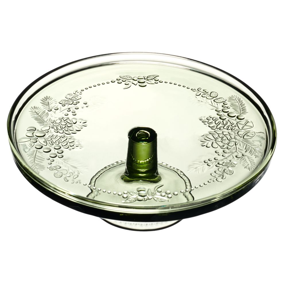 БЛЮДО СЕРВИРОВОЧНОЕ "CELEBRATION" GREEN НА НОЖКЕ, 21*8 СМ