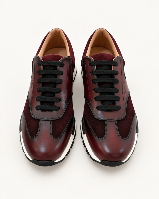 Мужские кроссовки Berluti — бордовые