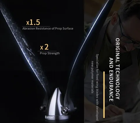 Пропеллер полимер+карбон складной TF 15x8 T-Motor Wing (лопасти и кок + хаб)