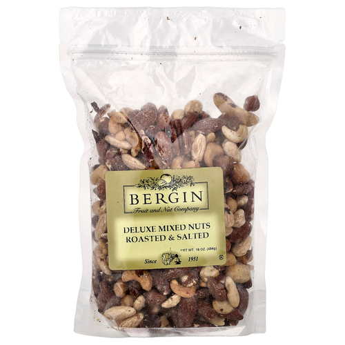 Bergin Fruit and Nut Company, Смешанные орехи, обжаренные и соленые, 454 г (16 унций)