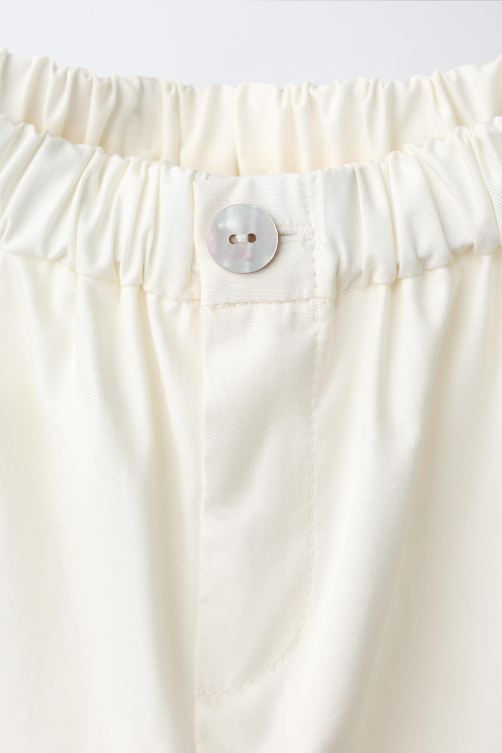 ZARA БРЮКИ WIDE LEG С ЦВЕТОЧНЫМ ПРИНТОМ, ЭКРЮ