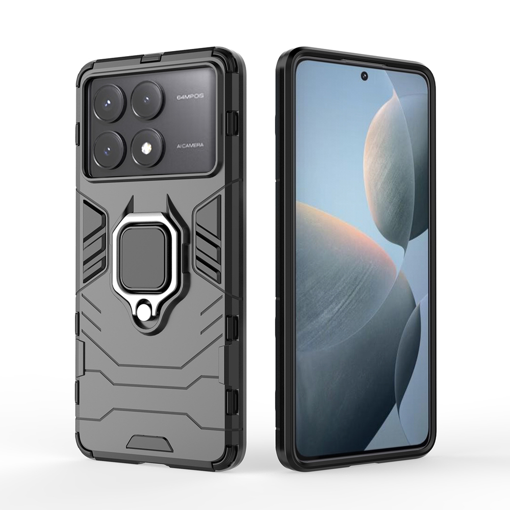 Противоударный чехол с кольцом Panther Case для Poco X6 Pro
