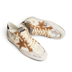 Women’s Ball Star sneakers with tobacco-colored suede star and black leather heel tab