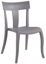 Стул пластиковый Papatya Toro-S Rattan, темно-серый