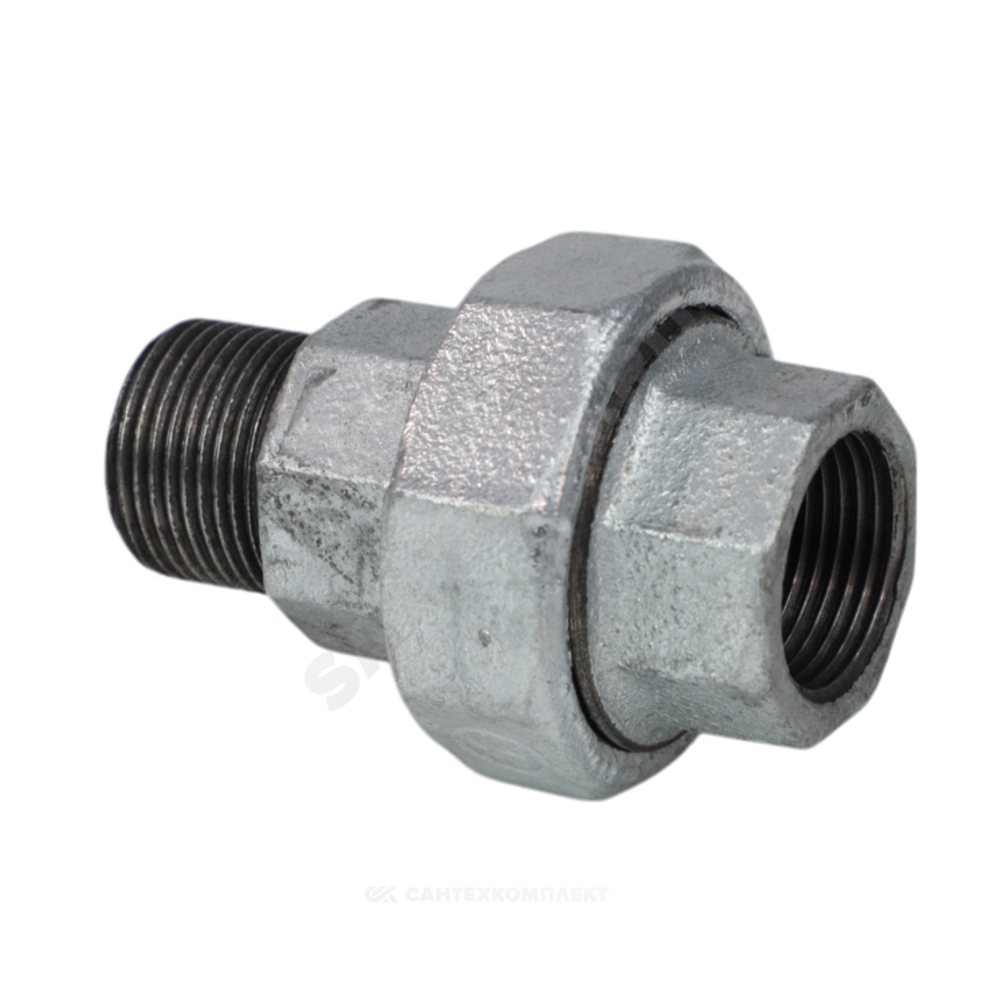 Соединитель прямой американка чугун оц Ду 20 (3/4") ВР/НР Fittex PLUS