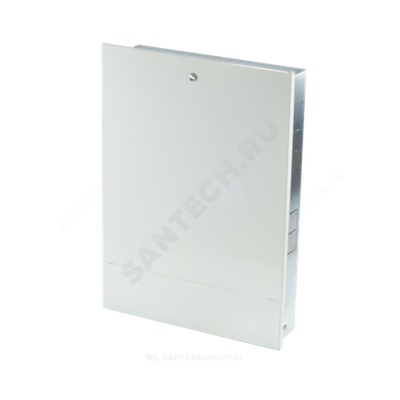 Шкаф коллекторный встраиваемый сталь ШРВ-2 550х120-180х648-711мм RAL 9016 (Белый) Wester 0-32-1110