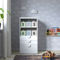 IKEA BARNDRÖM (ИКЕА БАРНДРОМ) — Коробка, зеленый синий/бежевый, 3 шт, 17x27x17 см, фото 4