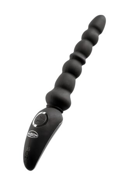Черный анальный вибростимулятор Vibro Anal Stick - 23,5 см. (Цвет: черный)