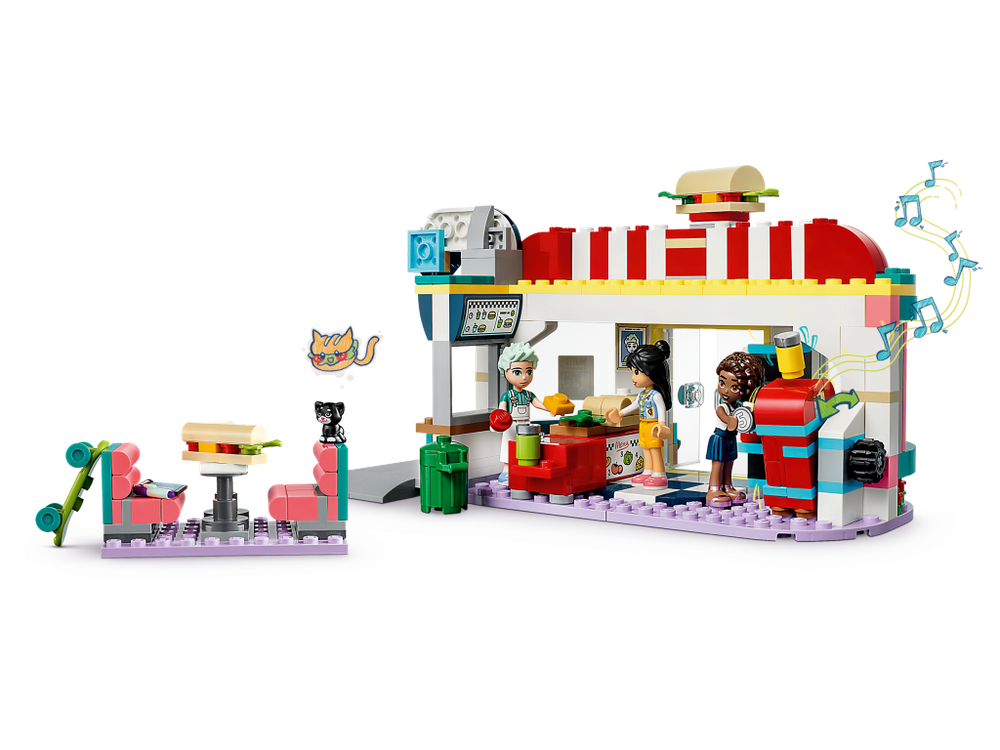Конструктор Лего Френдс Закусочная в центре Хартлейк | LEGO Friends Heartlake Downtown Diner - 41728, 346 деталей (6+)