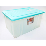 Ящик с крышкой ДАРЕЛ БОКС (DARELBOX) 56л на колесах 610*400*310 бирюзовый (с клапаном для антимолевых и дезодорирующих средств)