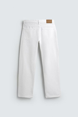 ZARA ДЖИНСЫ REGULAR FIT, БЕЛЫЙ