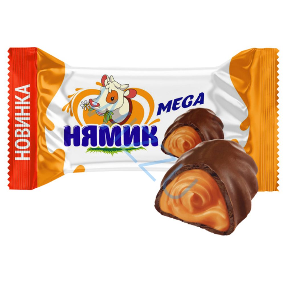 Конфеты Нямик Mega с вареной сгущенкой вес