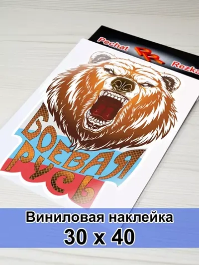 Наклейка - Медведь