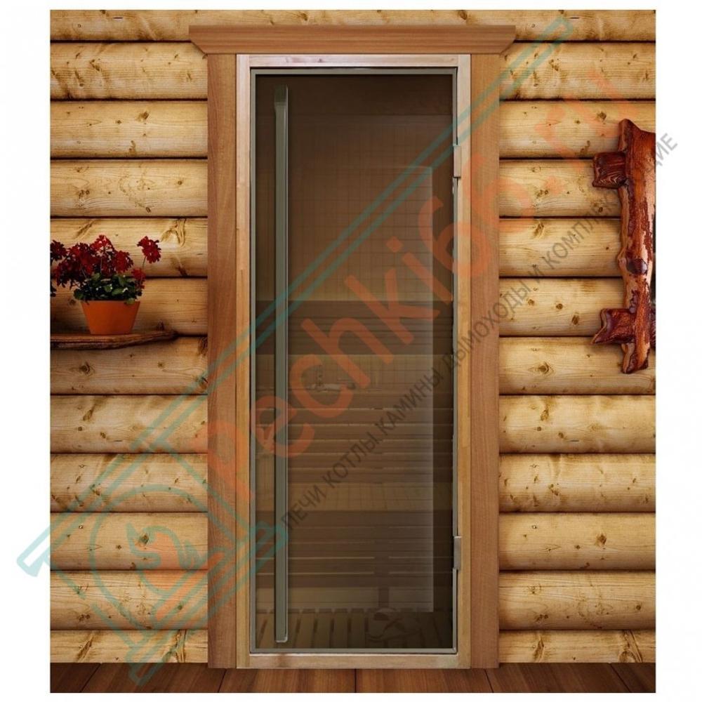 Стеклянная дверь Престиж Flash Royal, бронза прозрачная, 1900х700 (DoorWood) в Кирове