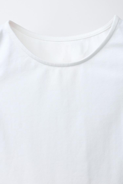 ZARA ФУТБОЛКА С ЖЕМЧУЖИНАМИ, БЕЛЫЙ