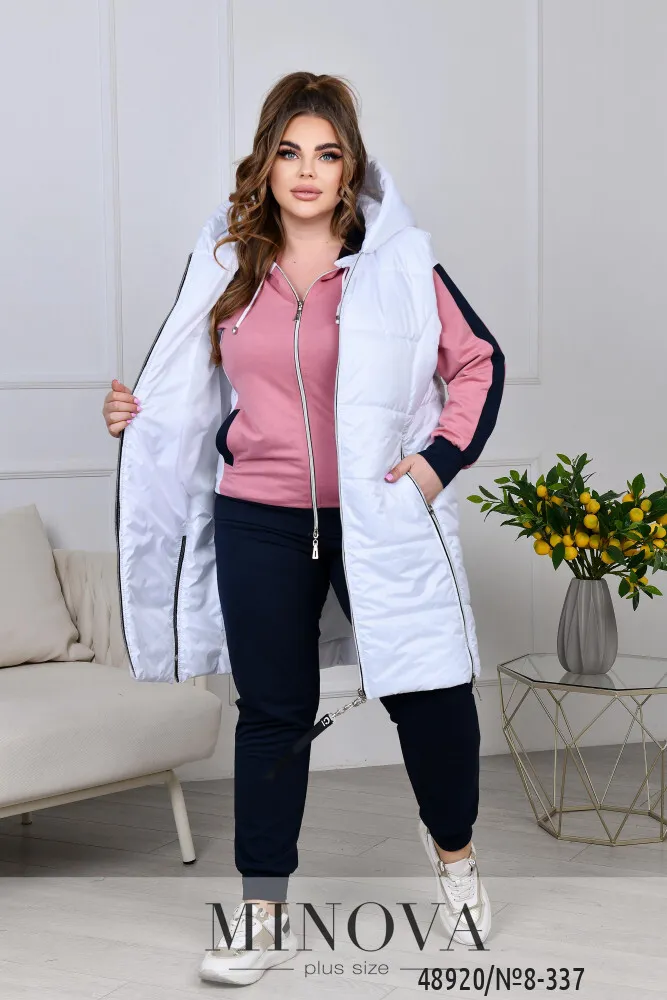 Костюм 8-337-фреза-белый Minova