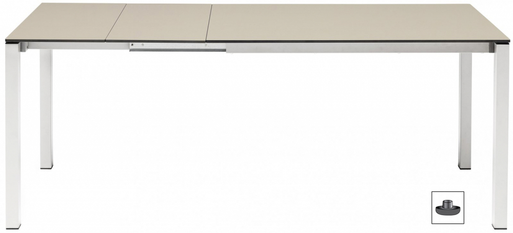 Стол ламинированный раздвижной Scab Design Pranzo Extendable, белый, тортора
