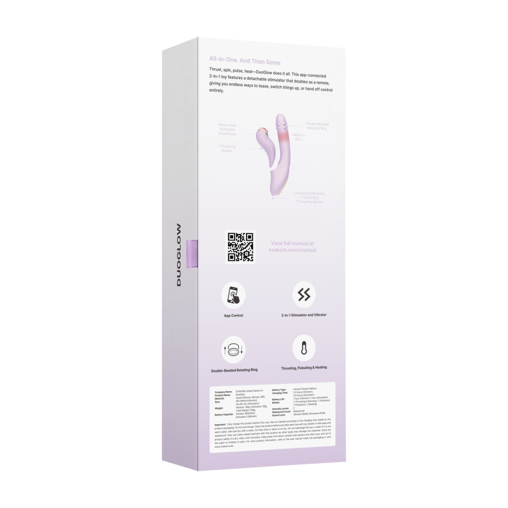 Вибратор с клиторальным стимулятором Svakom DuoGlow