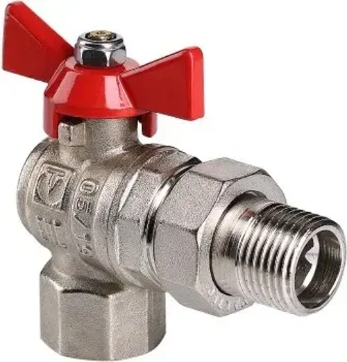 Кран шаровый с американкой угловой ½"в x ½"н Valtec Base VT.228.N.04