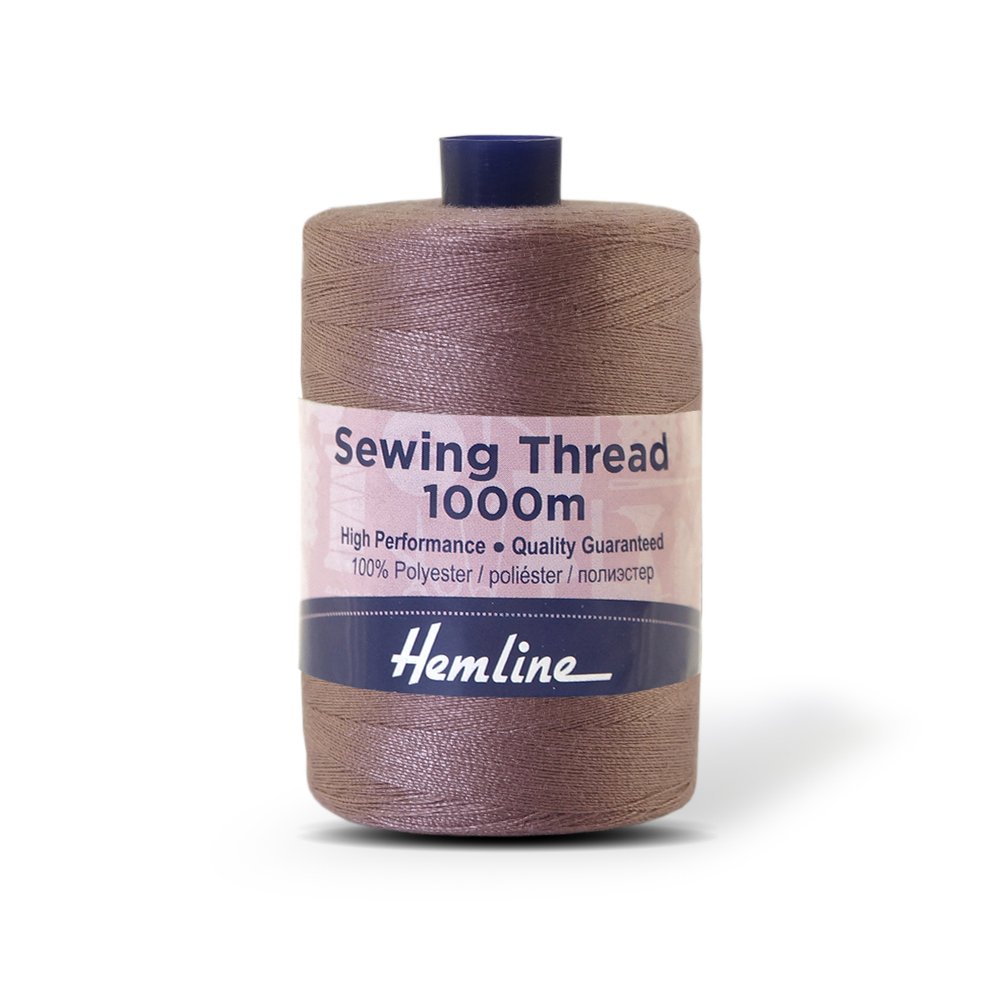 Нить универсальная Hemline для шитья, 100% полиэстер, цвет чайная роза, 1000 м