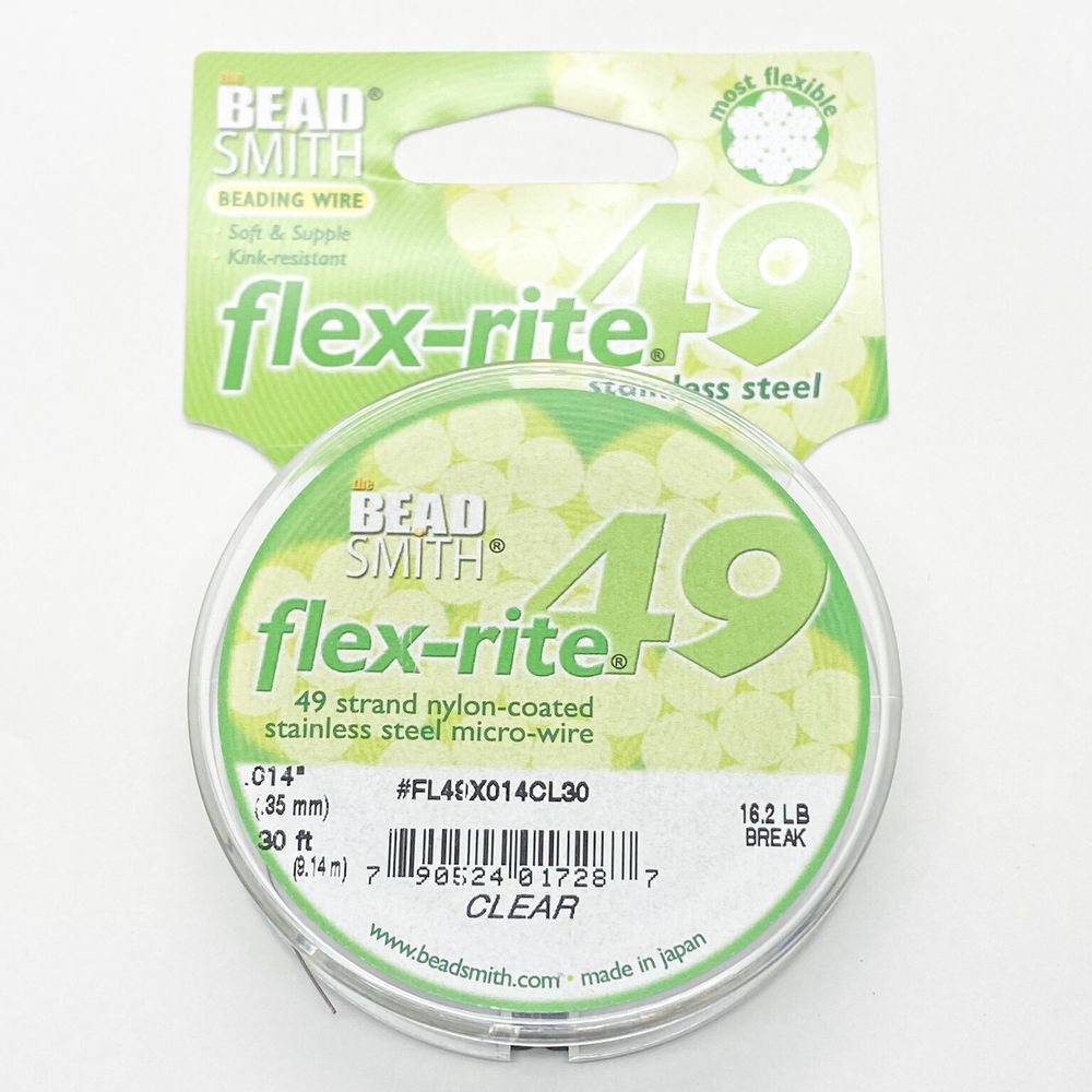 Ювелирный тросик Flex-rite 49, цвет серебро, толщина 0,35 мм, цена за 1 м