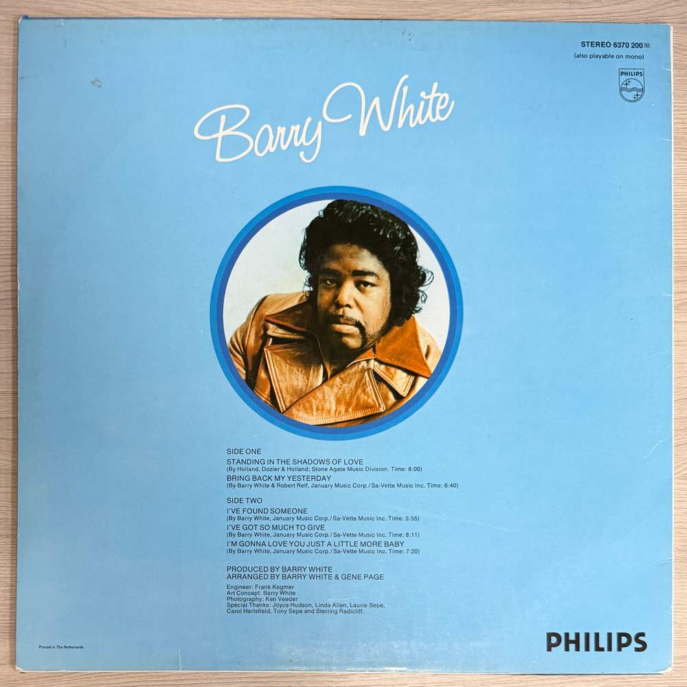 Barry White ‎– I've Got So Much To Give (Голландия 1973г.)