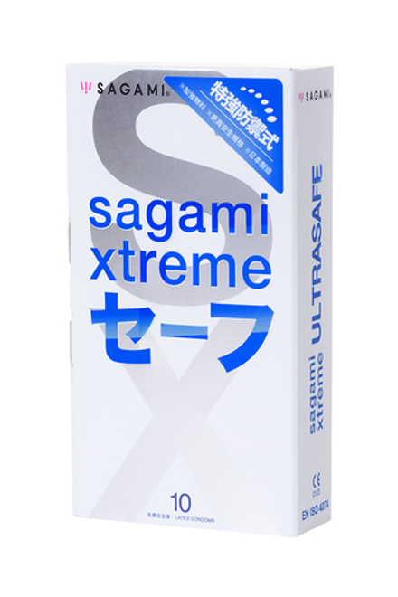 Анальные презервативы Sagami Xtreme Ultrasafe с обильной смазкой, 10 шт