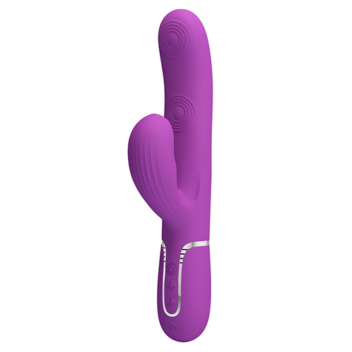 Фиолетовый вибратор-кролик 22,8см с пульсацией Pretty Love Perdita BW-500015-3