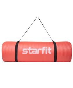 Коврик для йоги и фитнеса Starfit FM-301, NBR, 183x61x1,5 см, коралловый