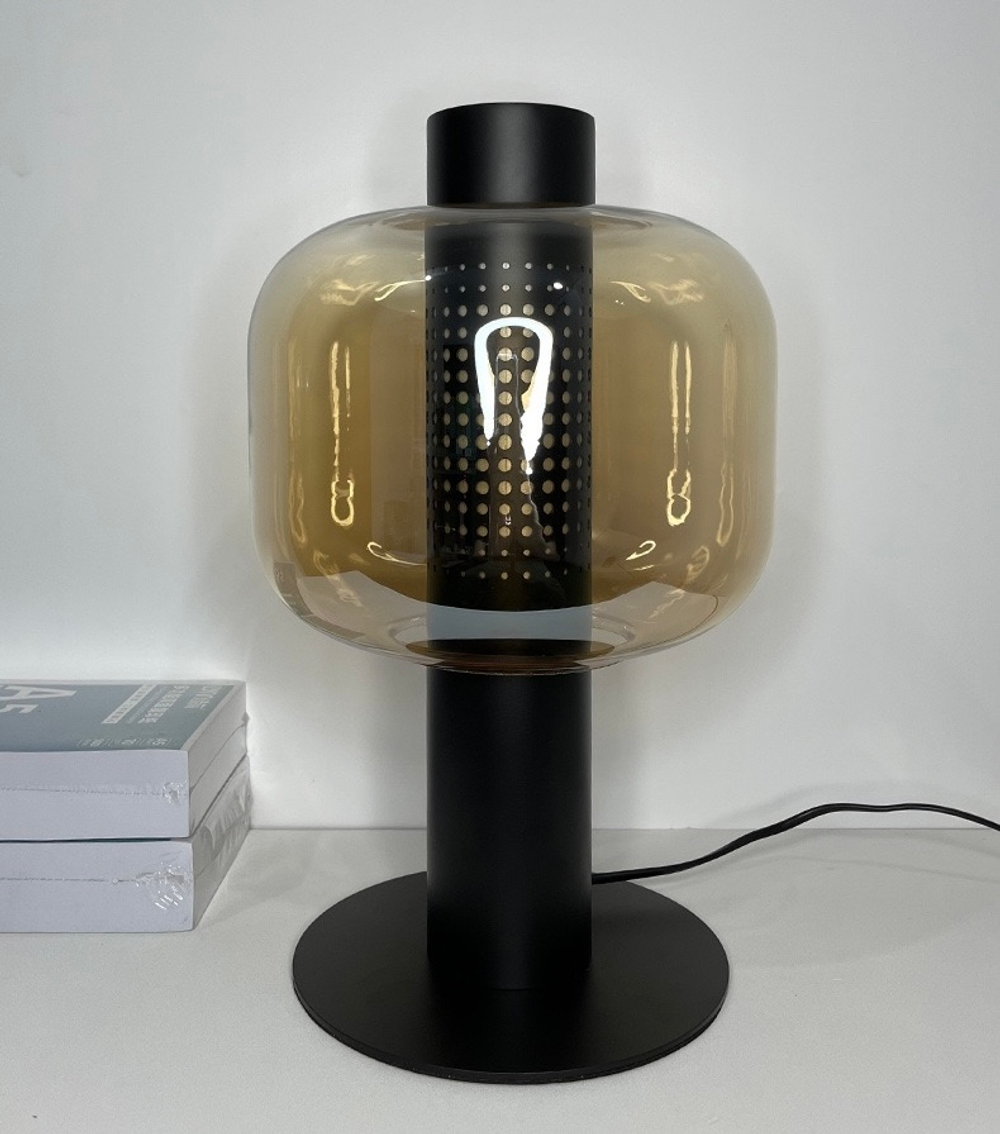 Table design lamp Bonbori by Brokis (Amber/Black)