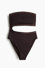 Слитный купальник-бандо High Leg с чашками - H&M