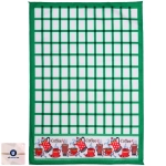 Полотенце кухонное «Клетка - Кофе» 40*57 см, цвет зелёный, микрофибра 200 гр/м2