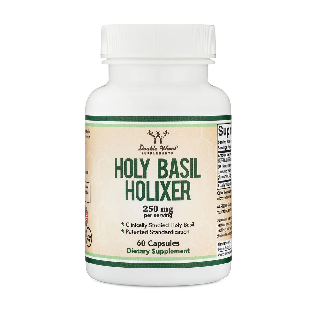 Double Wood Supplements - Holixer Holy Basil Extract - 60 x 250 mg capsules