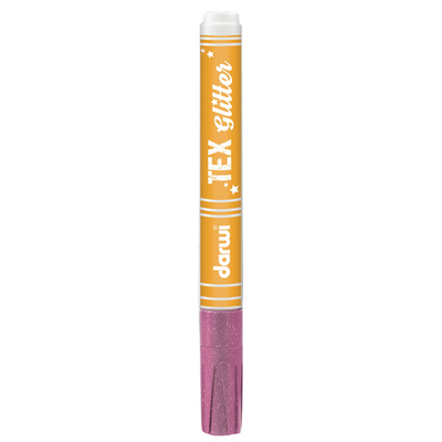 Маркер для ткани Darwi TEX Glitter, 2мм (с блестками) (475 розовый), DA0140013